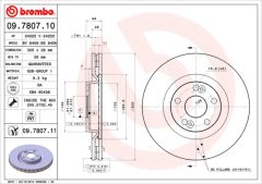 BREMBO 09.7807.10 — Тормозной диск