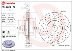 BREMBO 09.7812.2X — Тормозной диск