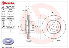BREMBO 09.7820.10 — Тормозной диск