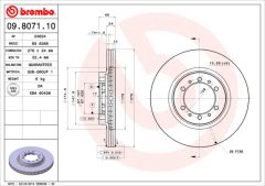 BREMBO 09.8071.10 — Тормозной диск