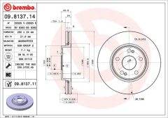 BREMBO 09.8137.11 — Тормозной диск
