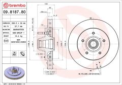 BREMBO 09.8187.80 — Disc de frână