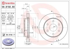 BREMBO 09.8192.81 — Тормозной диск