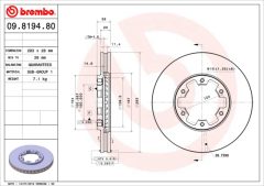 BREMBO 09.8194.80 — Disc de frână