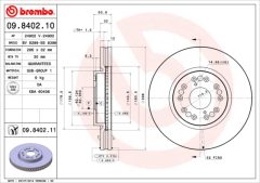 BREMBO 09.8402.10 — Тормозной диск