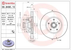 BREMBO 09.8490.10 — Тормозной диск