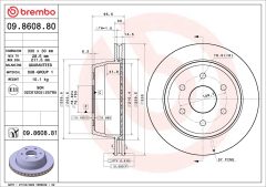 BREMBO 09.8608.81 — Тормозной диск