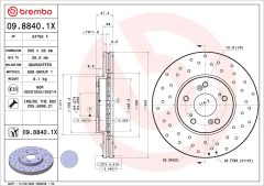 BREMBO 09.8840.1X — Тормозной диск