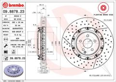 BREMBO 09.8878.23 — Disc de frână