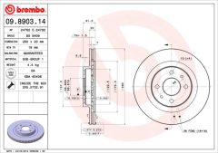BREMBO 09.8903.14 — Тормозной диск