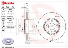 BREMBO 09.8937.11 — Тормозной диск
