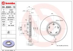 BREMBO 09.8960.10 — Тормозной диск