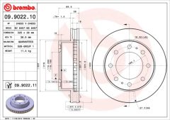 BREMBO 09.9022.10 — Тормозной диск