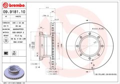 BREMBO 09.9181.10 — Тормозной диск