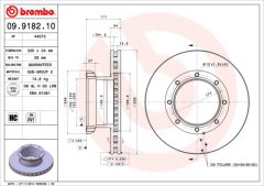 BREMBO 09.9182.10 — Тормозной диск