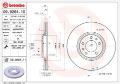 BREMBO 09.9264.10 — Disc de frână