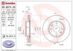 BREMBO 09.9574.20 — Тормозной диск