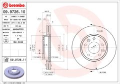 BREMBO 09.9726.10 — Disc de frână