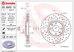BREMBO 09.9935.1X — Disc de frână