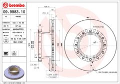 BREMBO 09.9983.10 — Тормозной диск