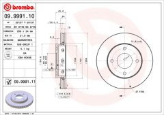 BREMBO 09.9991.10 — Тормозной диск