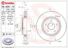 BREMBO 09.A031.10 — Disc de frână