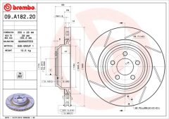 BREMBO 09.A182.21 — Тормозной диск