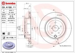 BREMBO 09.A198.11 — Тормозной диск
