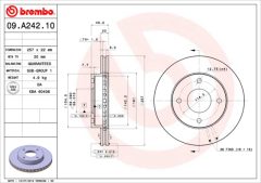 BREMBO 09.A242.10 — Тормозной диск