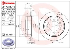 BREMBO 09.A334.10 — Disc de frână