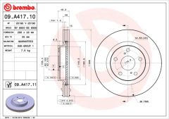 BREMBO 09.A417.11 — Disc de frână