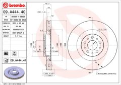 BREMBO 09.A444.40 — Тормозной диск