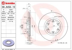 BREMBO 09.A452.10 — Disc de frână