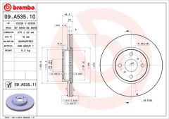 BREMBO 09.A535.10 — Тормозной диск