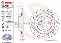 BREMBO 09.A907.11 — Тормозной диск