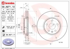BREMBO 09.A971.11 — Тормозной диск