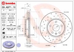 BREMBO 09.A971.1X — Тормозной диск