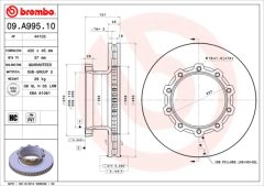 BREMBO 09.A995.10 — Тормозной диск