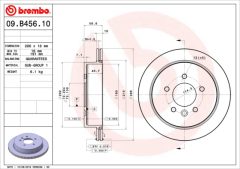 BREMBO 09.B456.10 — Тормозной диск