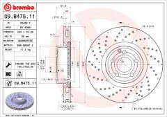 BREMBO 09.B475.11 — Тормозной диск
