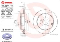 BREMBO 09.B541.11 — Тормозной диск