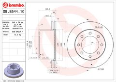 BREMBO 09.B544.10 — Disc de frână