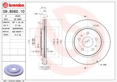 BREMBO 09.B560.10 — Тормозной диск