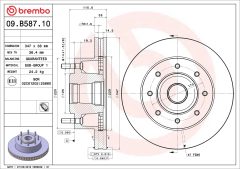 BREMBO 09.B587.10 — Disc de frână