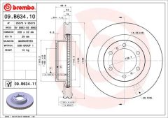 BREMBO 09.B634.11 — Disc de frână