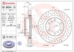 BREMBO 09.B634.1X — Disc de frână