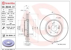 BREMBO 09.B648.31 — Тормозной диск