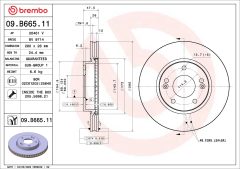 BREMBO 09.B665.11 — Disc de frână