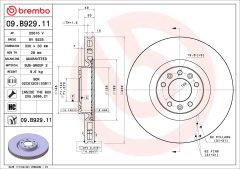 BREMBO 09.B929.11 — Disc de frână