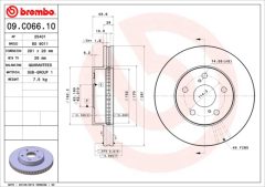 BREMBO 09.C066.10 — Disc de frână